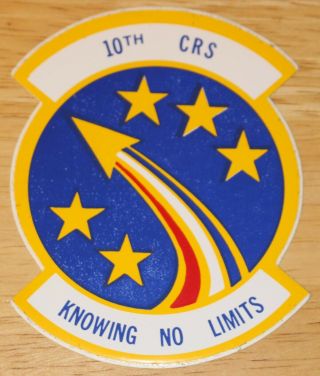 Old Usaf Us Air Force 10th Crs Squadron Sticker