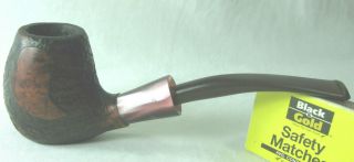 Danmore (3045) Curved Mouth Piece Smoking Pipe Denmark (smooth Medallions On Side
