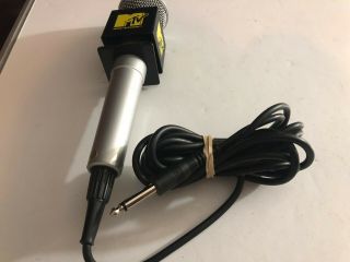 Vintage Mtv Microphone Wired Dynamic Karaoke Music Machine 6.  3mm 1/4 " Jack