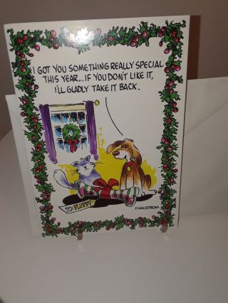 Vintage Finkstrom Dog Cat Pet Lovers Christmas Cards Set Of 8 W/ Envelopes