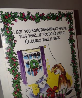 Vintage Finkstrom Dog Cat Pet Lovers Christmas Cards Set of 8 w/ Envelopes 3