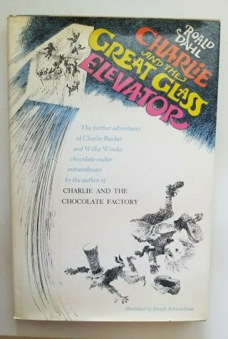 Charlie And The Great Glass Elevator Roald Dahl 1972 Third Printing Hardcover