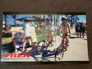 Trek Bikes Vintage Classic Banner Poster Beach Dog Kids Youth Official Cycling