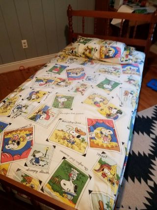 Vintage 1959 Sheets Snoopy As Cowboy And Indian,  Bull Fighter,  Ring Master,  Etc