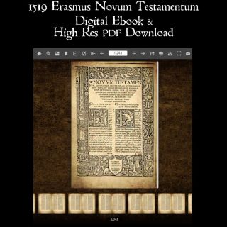 1519 Erasmus Novum Testamentum Greek Testament Digital Ebook And Pdf