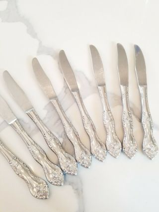 Stanley Roberts Charles Iv Stainless Flatware Knife Set 8 Vintage Silverware