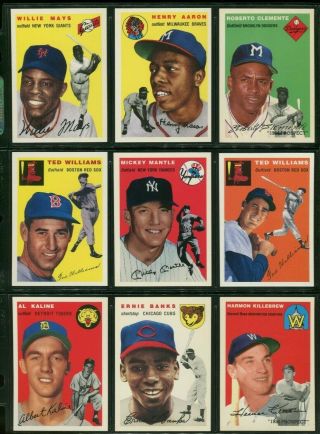 1954 Topps Archives Baseball Complete 259 - Card Set With Mantle & Williams