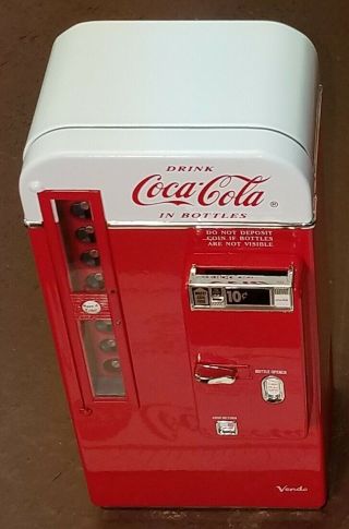 Coca - Cola Toy Vending Machine & Musical Bank.  Diecast.  Enesco.  Vintage 1994.  Fun