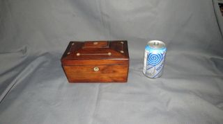 A Fine 19th Century Victorian Inlayed Rosewood Tea Caddy