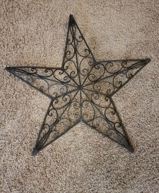 Antique Wrought Iron 5 Point Star Large 24in