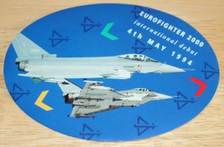 Old Raf Royal Air Force Eurofighter 2000 International Debut Typhoon Sticker