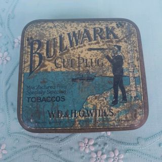 Bulwark Cigarette Smoking Pipe Whisky Bar Tobacco Tin