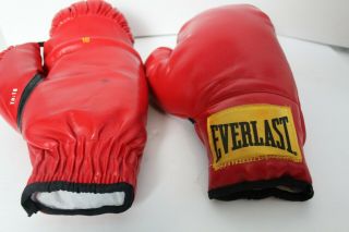 Vintage Everlast Boxing Gloves 16 Oz Yellow Red Fighter