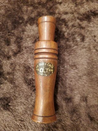 Vintage P.  S.  Olt Co.  Model 66 Wooden Duck Call - Pekin,  Ill.