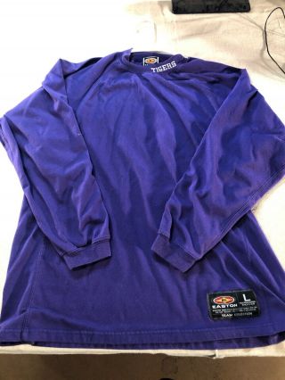 Easton Lsu Tigers Long Sleeve Shirt Mens Size Large Purple