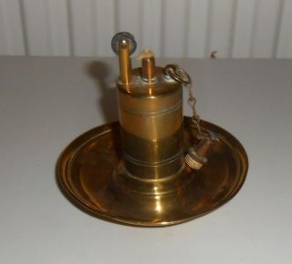 Unusual Vintage Brass Table Lighter  Vt