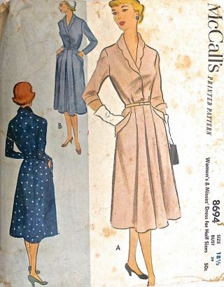 Vtg 1951 Sewing Pattern Mccall 