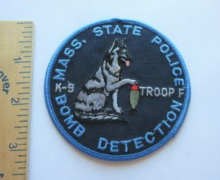 Massachusetts State Police K - 9 Bomb Detection Patch F Troop Vintage