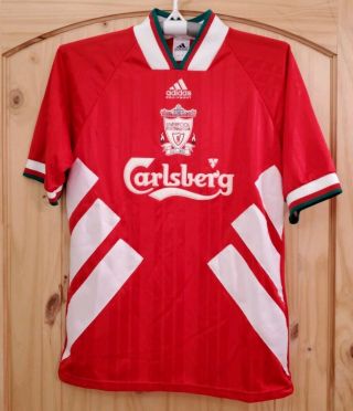 Vintage Adidas Equipment Liverpool Soccer Jersey Football Carlsberg Red Size M