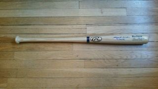 Mookie Wilson Signed Baseball Bat Rawlings Big Stick World Series Date 10/25/86