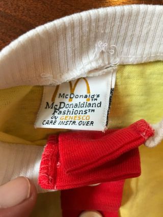 Vintage 1977 McDonald’s Mcdonaldland Baby Shirt Ronald Mcdonald Toddler 3