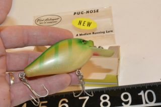 old early fred arbogast pug nose crank bait colors ohio made 3 C 3