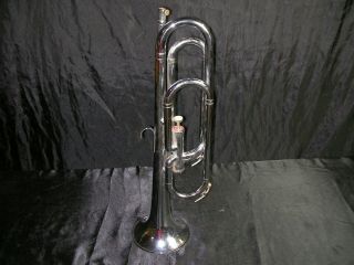 Vintage Getzen Elkhorn Ws One Valve Silver Bugle / Trumpet
