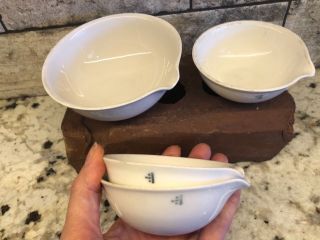 Vintage Pharmacy Porcelain Coors Usa Bowls Set Of 4