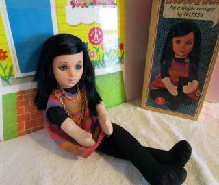 Hippy 1964 SCOOBA DO TALKS Sings Groovy Beatnik IOB Vtg Mattel Pullstring Doll 2