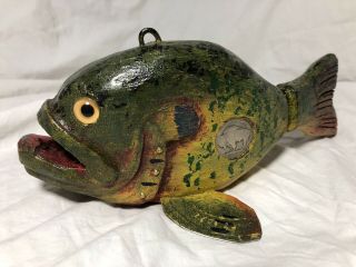 Duluth Fish Decoys,  Dfd Perkins 8” Spectacular Jointed Bluegill Spearing Decoy