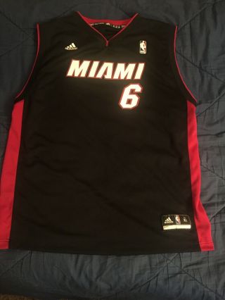 Lebron James Miami Heat 6 Jersey Adidas Size Youth Xl