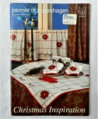 Permin Of Copenhagen Vtg Counted Cross Stitch Pattern Book Christmas Inspiration