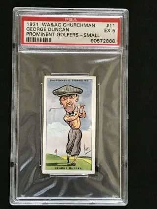 1931 Churchman Prominent Golfers - Small: George Duncan 11 Psa Grade 5