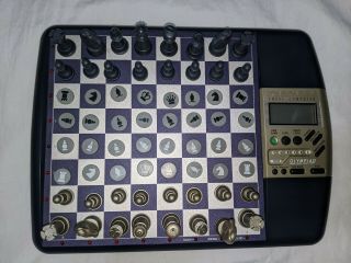 Vintage Kasparov Electronic Chess Computer Game Complete 64 Piece Set