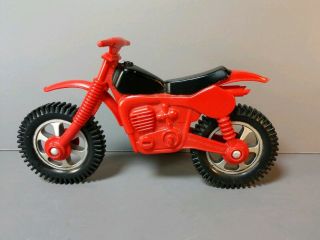 Vintage Tonka Red & Black Motorcycle Dirt Bike Moped 1970 