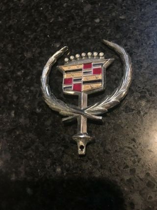 Vintage Cadillac Hood Ornament Emblem Badge 1