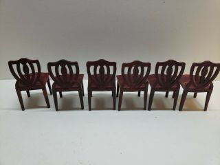 VINTAGE RENWAL MINIATURE DOLLHOUSE FURNITURE DINING TABLE AND CHAIRS 3