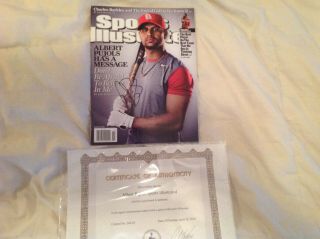 Albert Pujols Signed (3/16/09) Sports Illustrated W/.  6 More Issues
