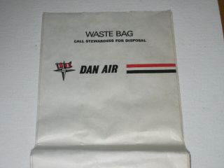 Vintage Dan Air Waste Bag Sick Sickness
