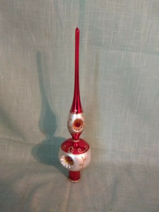 Vintage Hand Blown Glass Christmas Tree Topper