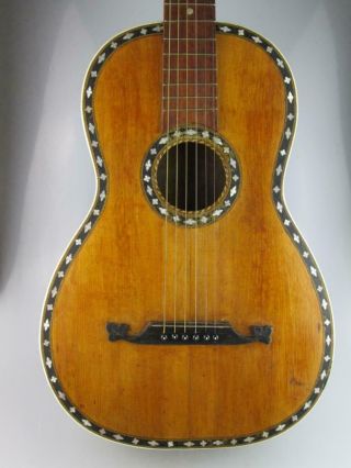 Rare Antique 19th Century Parlour Guitar Circa 1880