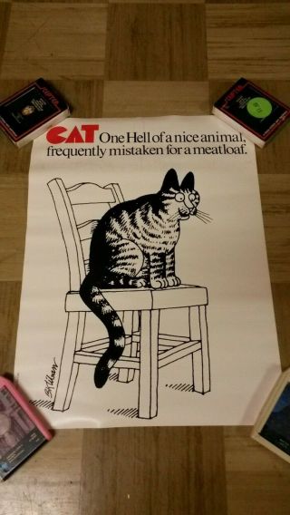 B.  Kliban " Cat " Poster 1980 