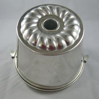 Vtg Steamed Pudding Mold/bundt Pan W/clip Seal Lid,  Handle,  Made In West Germany