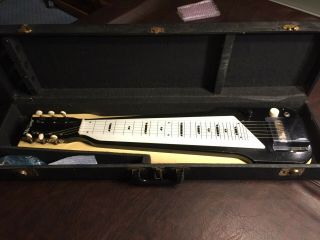 Vintage Harmony Roy Smeck H7 Lap Steel Electric Guitar In Case