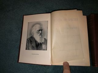 ANTIQUE ORIGIN OF SPECIES AND DESCENT OF MAN CHARLES DARWIN A.  L.  BURT BOOKS 3
