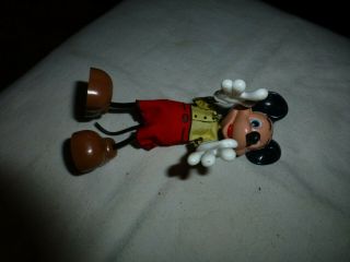 Vintage Marx Toys " Mickey Mouse " Toy - With Clothes - 5 " Tall