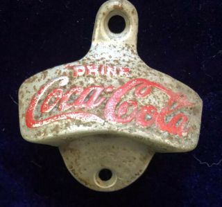 Vintage Antique Coca Cola Starr X Wall Bottle Opener Coke.  