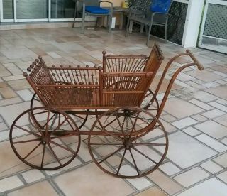 Antique Victorian Baby Buggy Stroller Carriage Pram