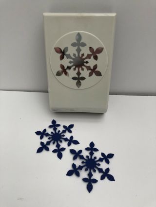 Ek Success Large Punch Vintage Snowflake Paper Punch Winter Scrapbooking Cards