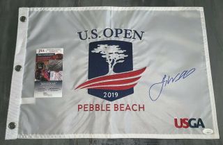 Gary Woodland Usa Signed Official 2019 Us Open Embroidered Flag Jsa Cert Ee96570